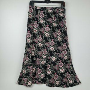 Sag Harbor Petite Women's Floral Print Skirt S'04 Faille Wrapsody (Size 10P)